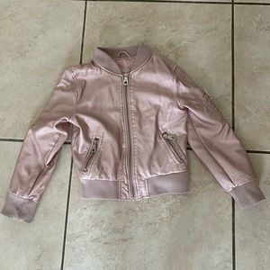 Girls metallic light pink jacket
